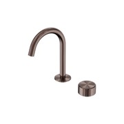 Serenity Basin Mixer Arc Spout Metal Handle Brushed Bronze gallery detail image