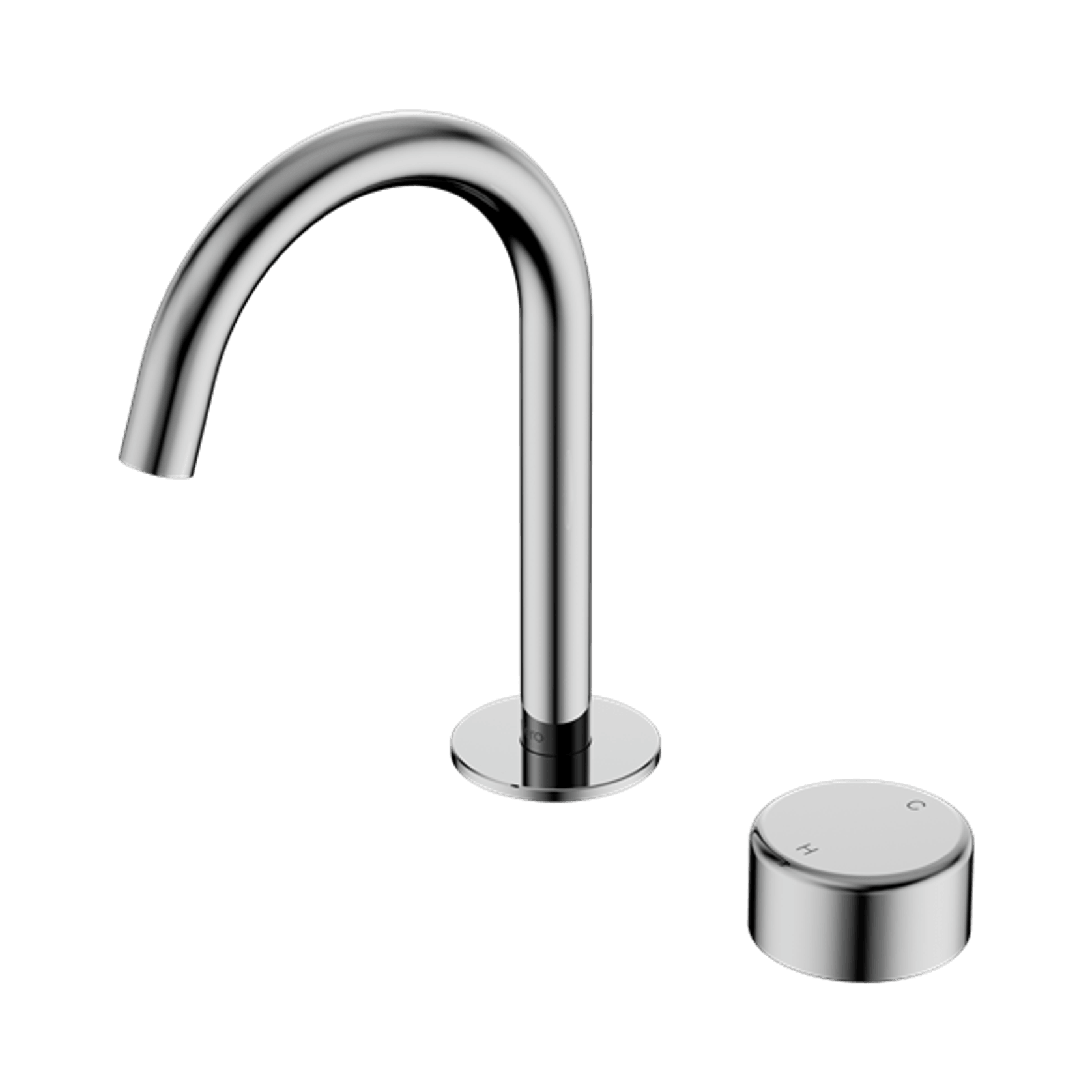 Serenity Basin Mixer Arc Spout Metal Handle Chrome gallery detail image