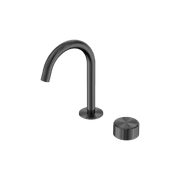 Serenity Basin Mixer Arc Spout Metal Handle Gun Metal gallery detail image