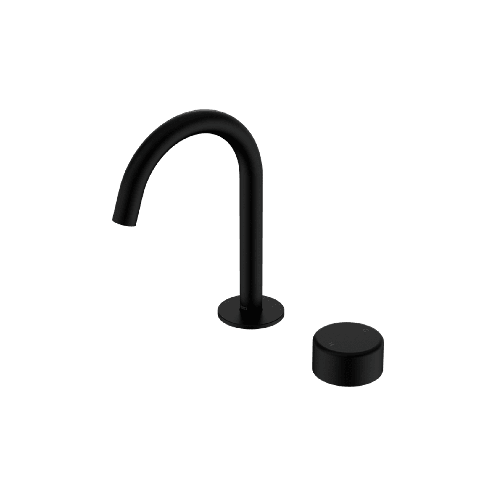 Serenity Basin Mixer Arc Spout Metal Handle Matte Black gallery detail image