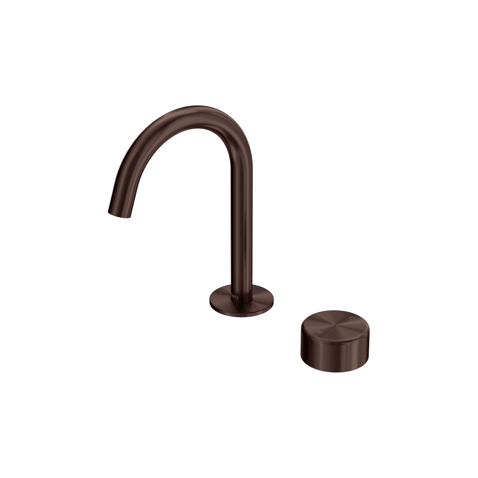 Serenity Progressive Basin Mixer Arc Spout With Metal Handle Rome Bronze gallery detail image