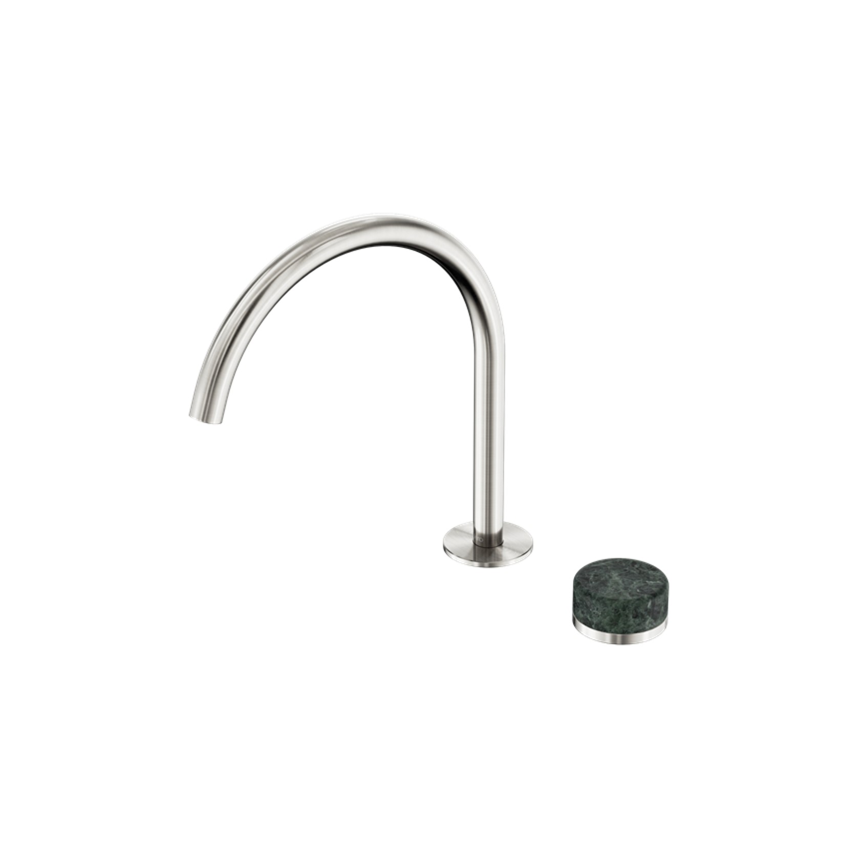 Serenity Bath/Kitchen Mixer Arc Spout Verde Alpi Handle Brushed Nickel gallery detail image