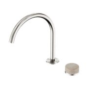 Serenity Bath/Kitchen Mixer Arc Spout Rome Travertine Handle Brushed Nickel gallery detail image