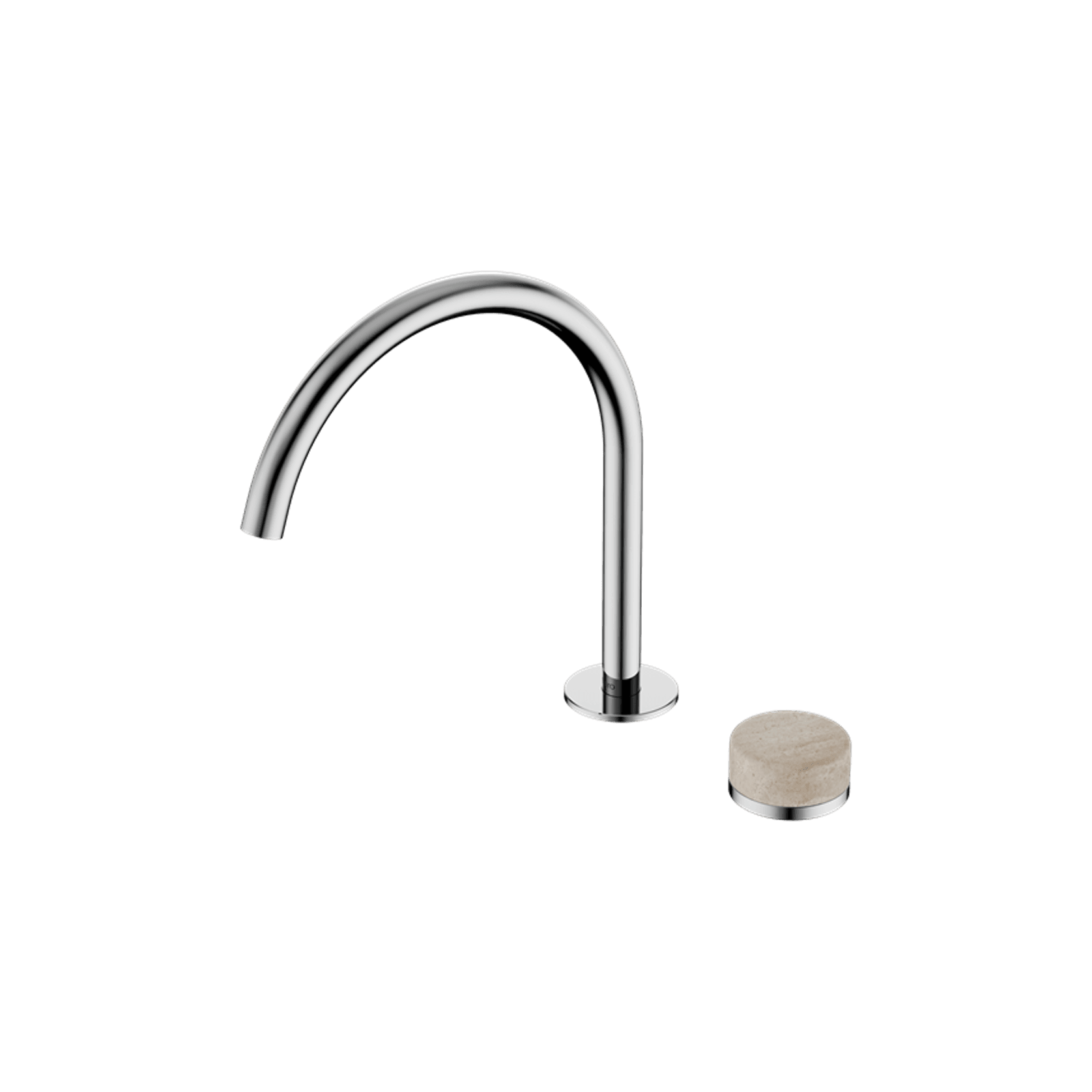 Serenity Bath/Kitchen Mixer Arc Spout Rome Travertine Handle Chrome gallery detail image