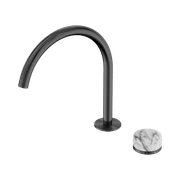 Serenity Bath/Kitchen Mixer Arc Spout Arabescato Corchia Handle Gun Metal gallery detail image
