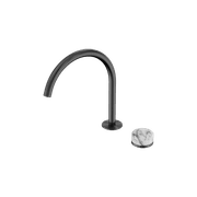 Serenity Bath/Kitchen Mixer Arc Spout Arabescato Corchia Handle Gun Metal gallery detail image