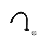 Serenity Bath/Kitchen Mixer Arc Spout Arabescato Corchia Handle Matte Black gallery detail image