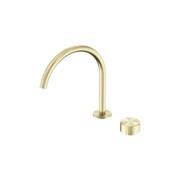 Serenity Bath/Kitchen Mixer Arc Spout Metal Handle Brushed Gold gallery detail image