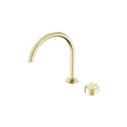 Serenity Bath/Kitchen Mixer Arc Spout Metal Handle Brushed Gold gallery detail image