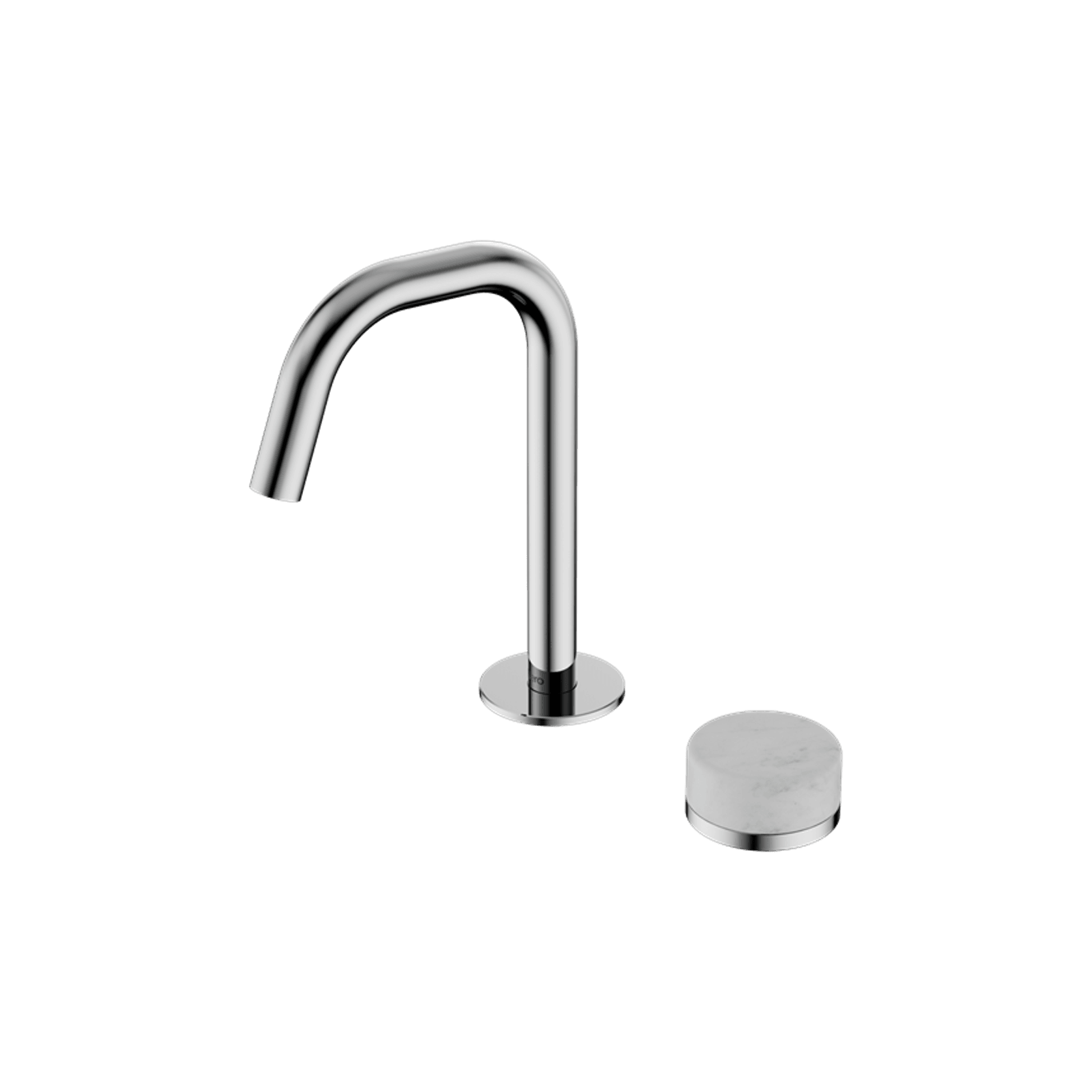 Serenity Basin Mixer Edge Spout Carrara Handle Chrome gallery detail image