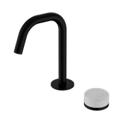 Serenity Basin Mixer Edge Spout Carrara Handle Matte Black gallery detail image