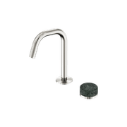 Serenity Basin Mixer Edge Spout Verde Alpi Handle Brushed Nickel gallery detail image