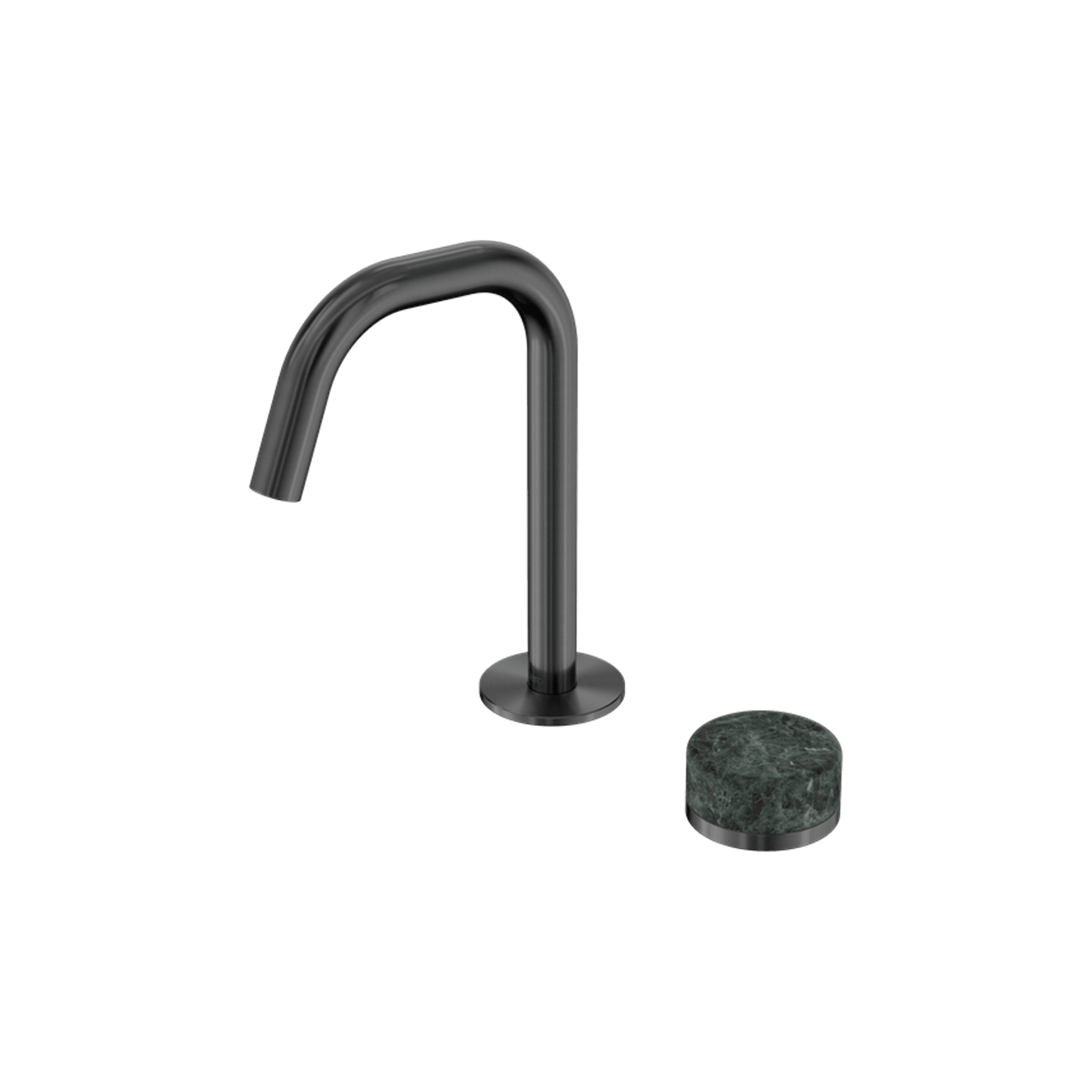 Serenity Basin Mixer Edge Spout Verde Alpi Handle Gun Metal gallery detail image