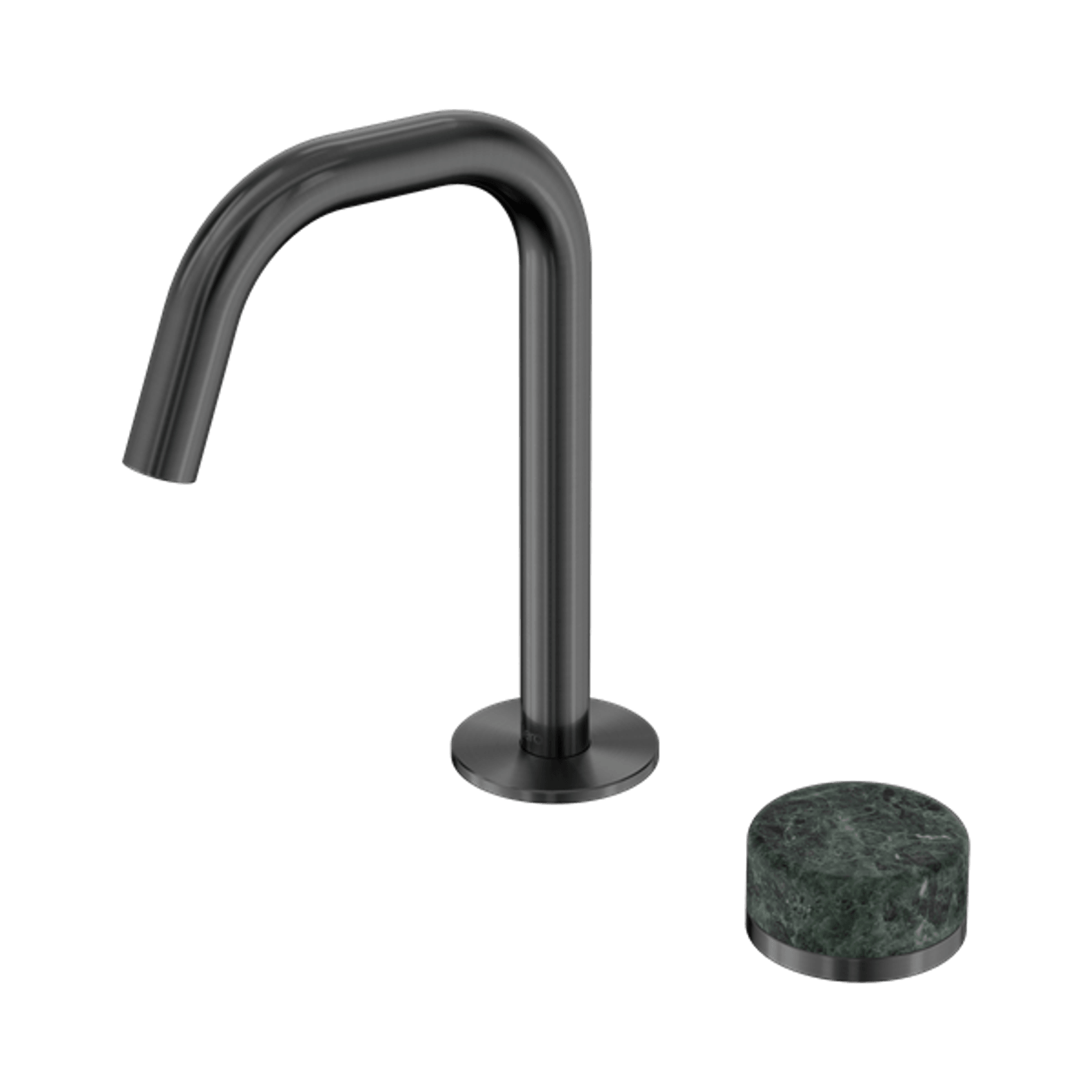 Serenity Basin Mixer Edge Spout Verde Alpi Handle Gun Metal gallery detail image
