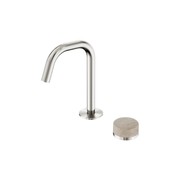 Serenity Basin Mixer Edge Spout Rome Travertine Handle Brushed Nickel gallery detail image