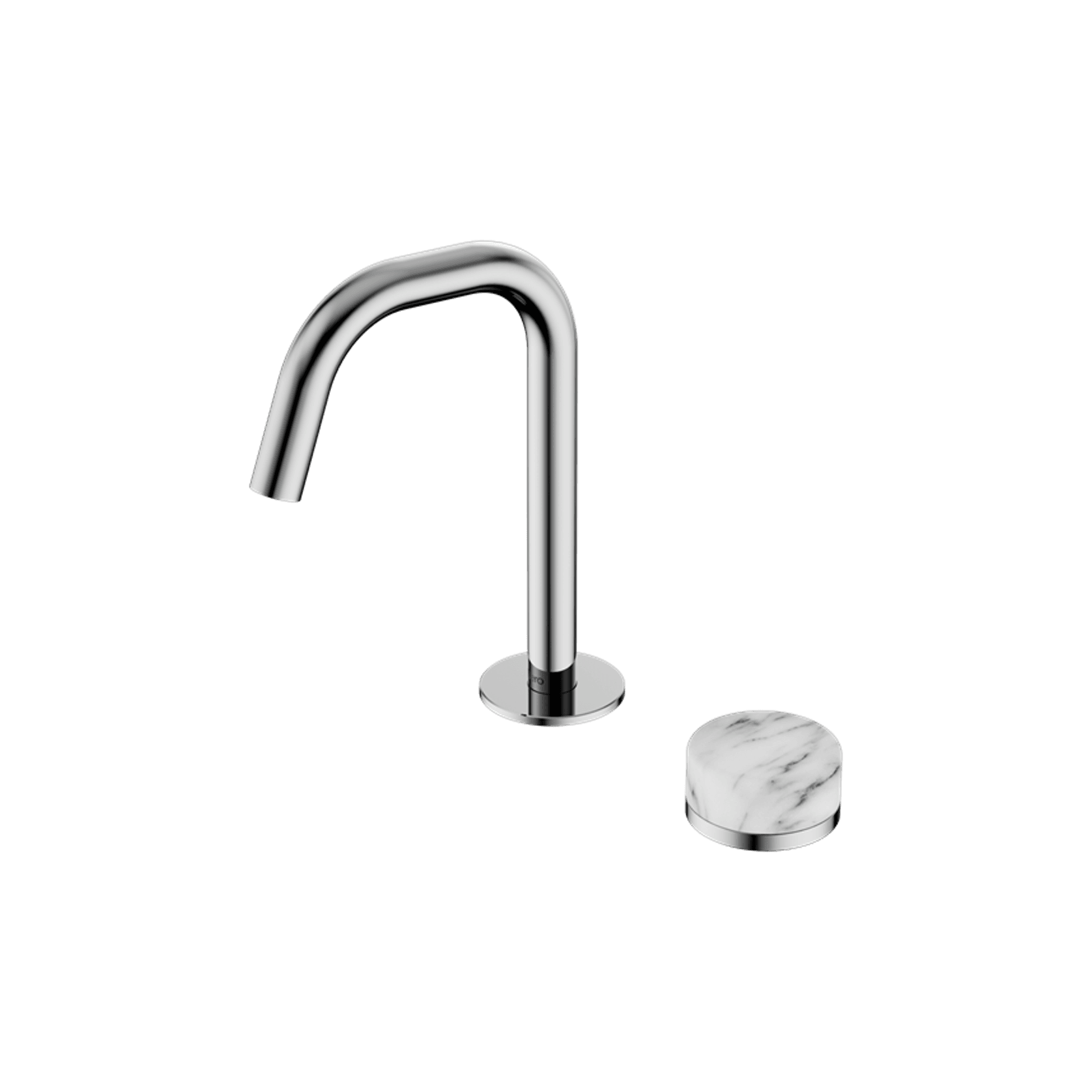 Serenity Basin Mixer Edge Spout Arabescato Corchia Handle Chrome gallery detail image