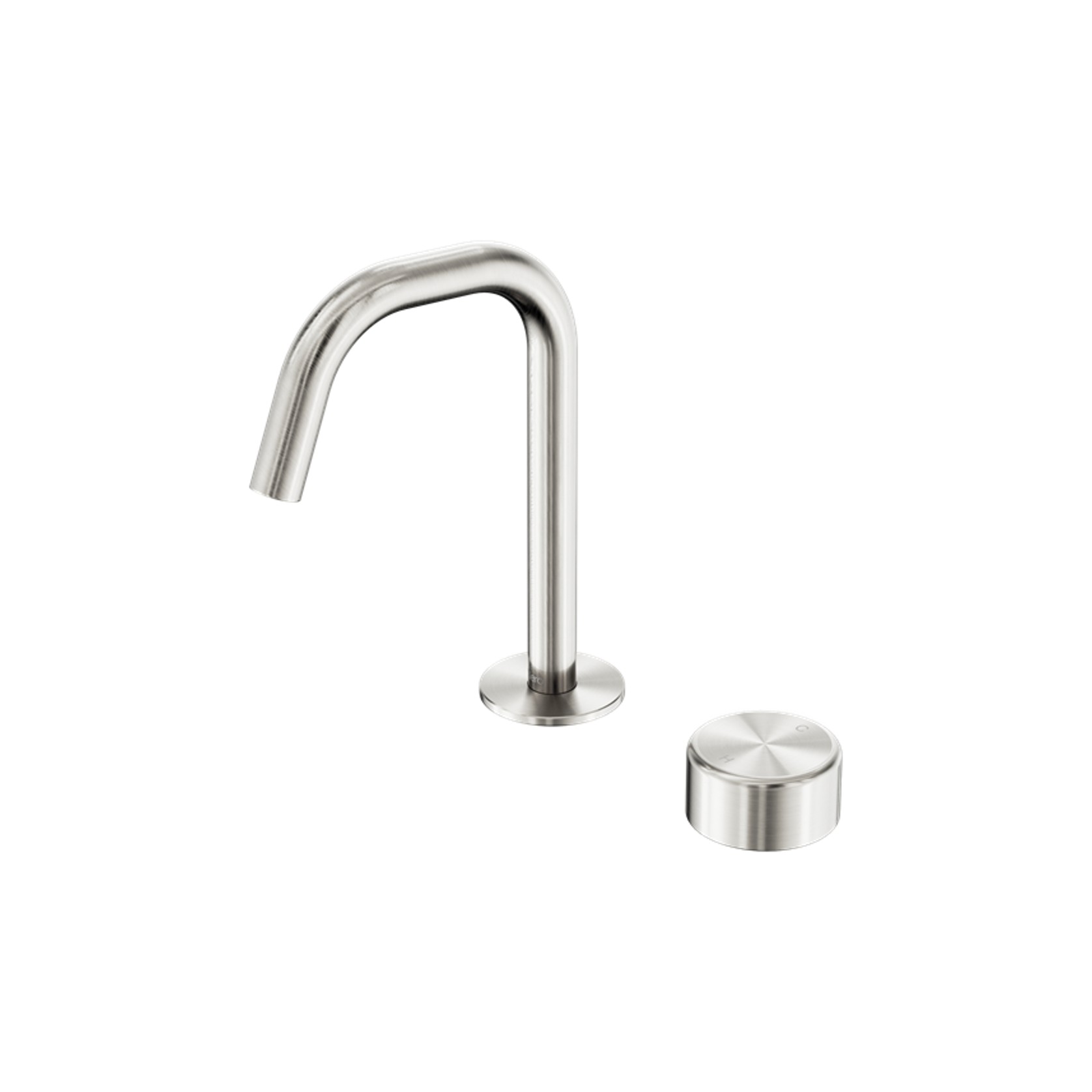 Serenity Basin Mixer Edge Spout Metal Handle Brushed Nickel gallery detail image