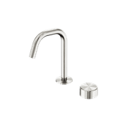 Serenity Basin Mixer Edge Spout Metal Handle Brushed Nickel gallery detail image