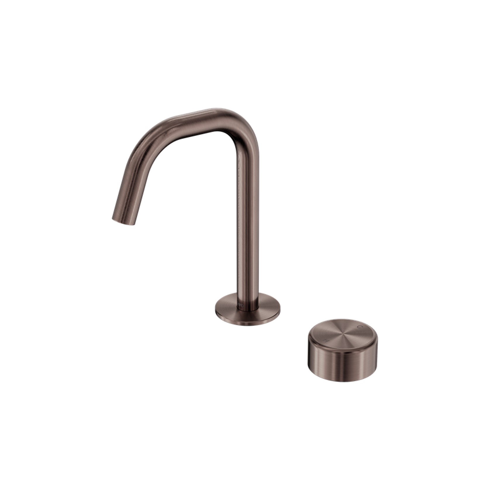Serenity Basin Mixer Edge Spout Metal Handle Brushed Bronze gallery detail image