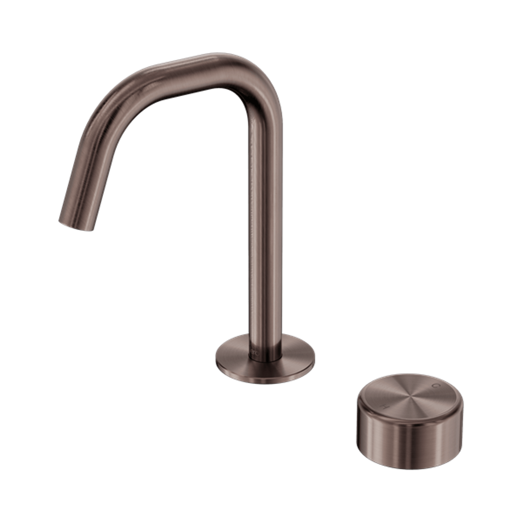 Serenity Basin Mixer Edge Spout Metal Handle Brushed Bronze gallery detail image