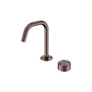 Serenity Basin Mixer Edge Spout Metal Handle Brushed Bronze gallery detail image