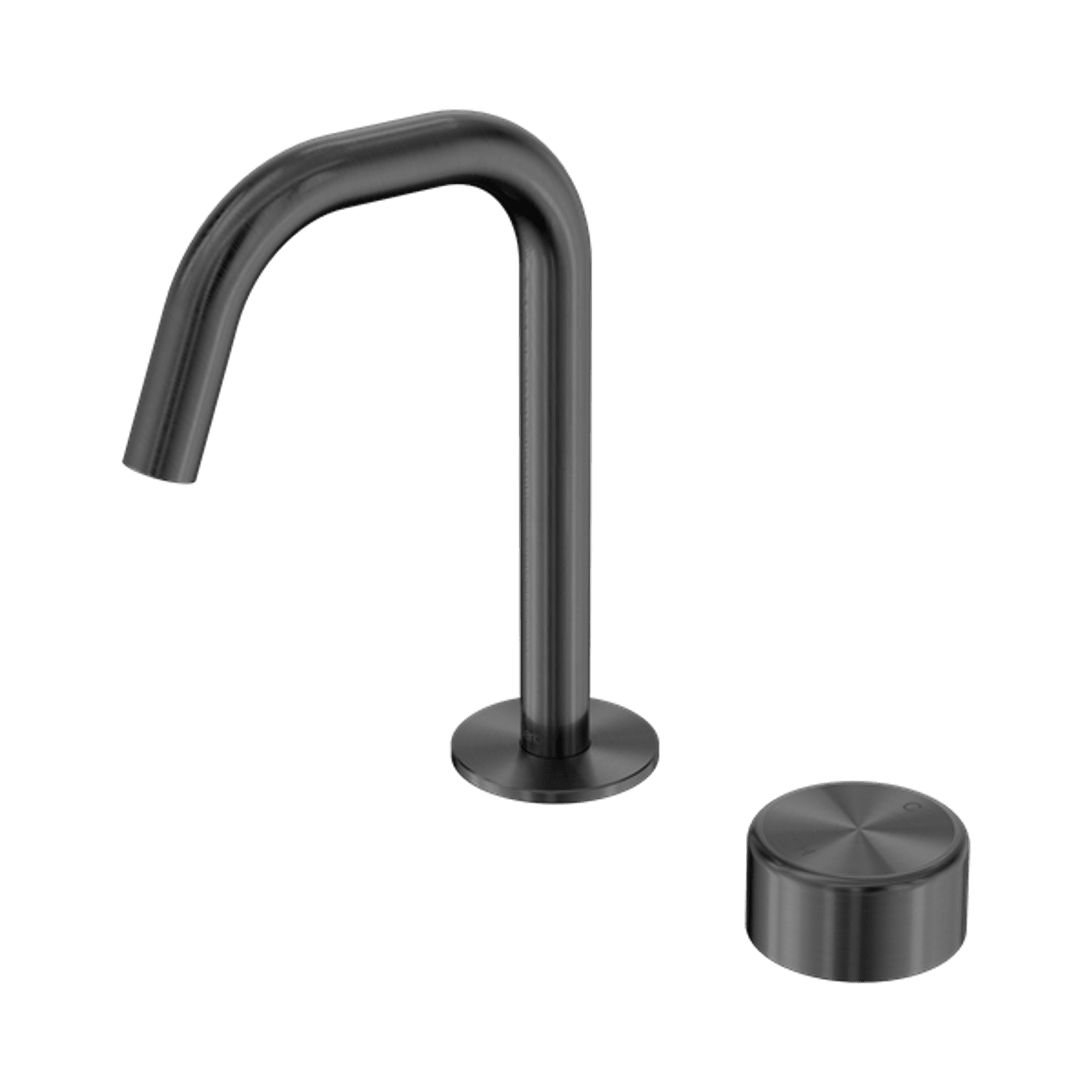Serenity Basin Mixer Edge Spout Metal Handle Gun Metal gallery detail image
