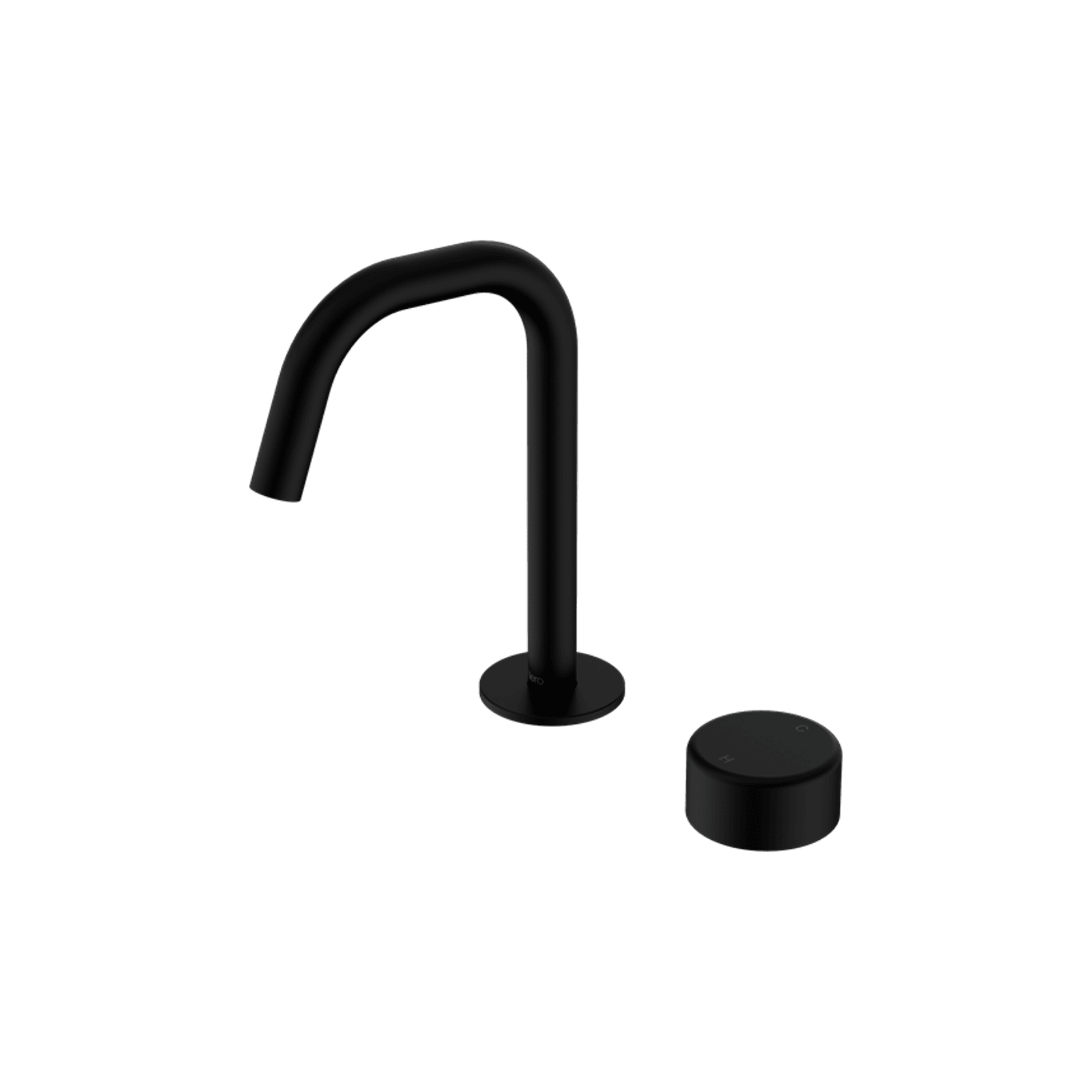 Serenity Basin Mixer Edge Spout Metal Handle Matte Black gallery detail image