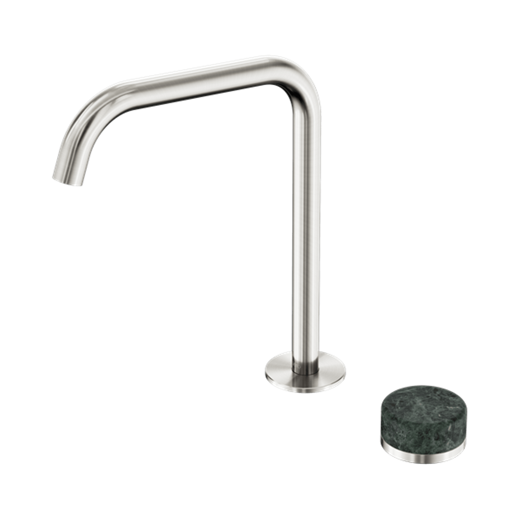 Serenity Bath/Kitchen Mixer Edge Spout Verde Alpi Handle Brushed Nickel gallery detail image