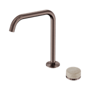 Serenity Bath/Kitchen Mixer Edge Spout Rome Travertine Handle Brushed Bronze gallery detail image