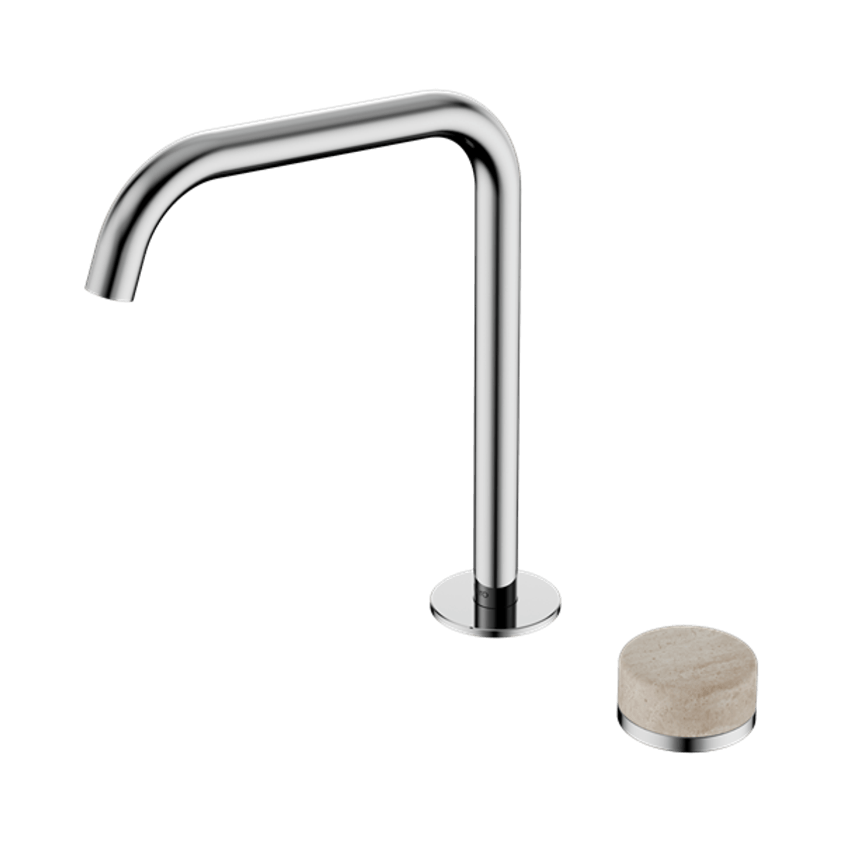 Serenity Bath/Kitchen Mixer Edge Spout Rome Travertine Handle Chrome gallery detail image