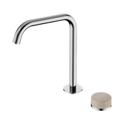Serenity Bath/Kitchen Mixer Edge Spout Rome Travertine Handle Chrome gallery detail image
