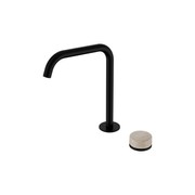 Serenity Bath/Kitchen Mixer Edge Spout Rome Travertine Handle Matte Black gallery detail image