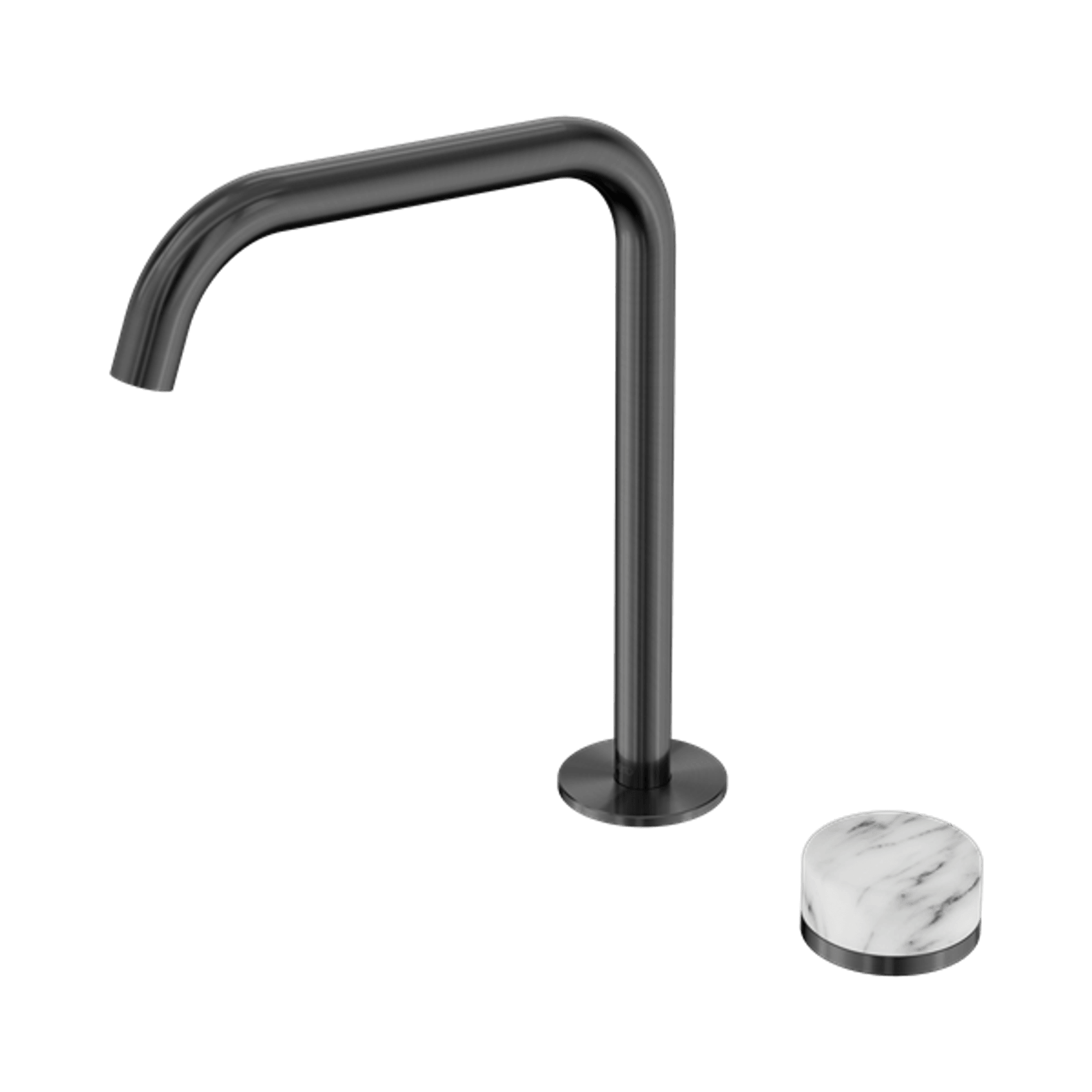 Serenity Bath/Kitchen Mixer Edge Spout Arabescato Corchia Handle Gun Metal gallery detail image