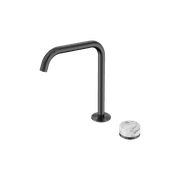 Serenity Bath/Kitchen Mixer Edge Spout Arabescato Corchia Handle Gun Metal gallery detail image