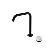 Serenity Bath/Kitchen Mixer Edge Spout Arabescato Corchia Handle Matte Black gallery detail image
