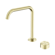 Serenity Bath/Kitchen Mixer Edge Spout Metal Handle Brushed Gold gallery detail image