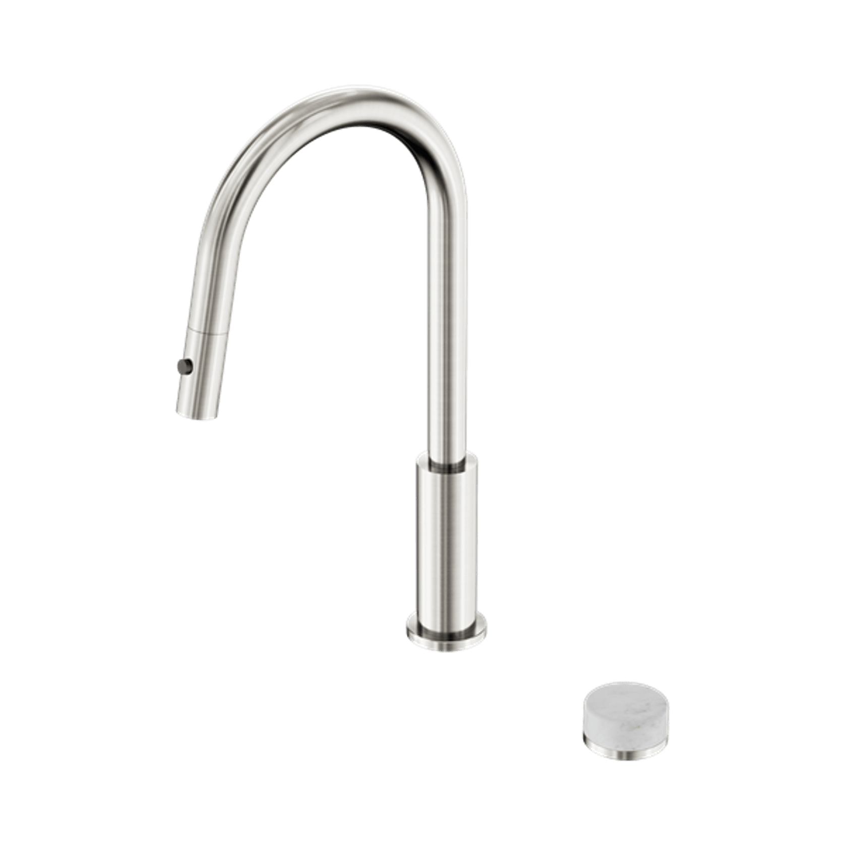 Serenity pull out kitchen Set Carrara Handle Brushed Nickel gallery detail image
