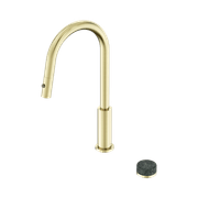 Serenity pull out kitchen Set Verde Alpi Handle Brushed Gold gallery detail image