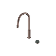 Serenity pull out kitchen Set Verde Alpi Handle Brushed Bronze gallery detail image