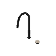 Serenity pull out kitchen Set Rome Travertine Handle Matte Black gallery detail image