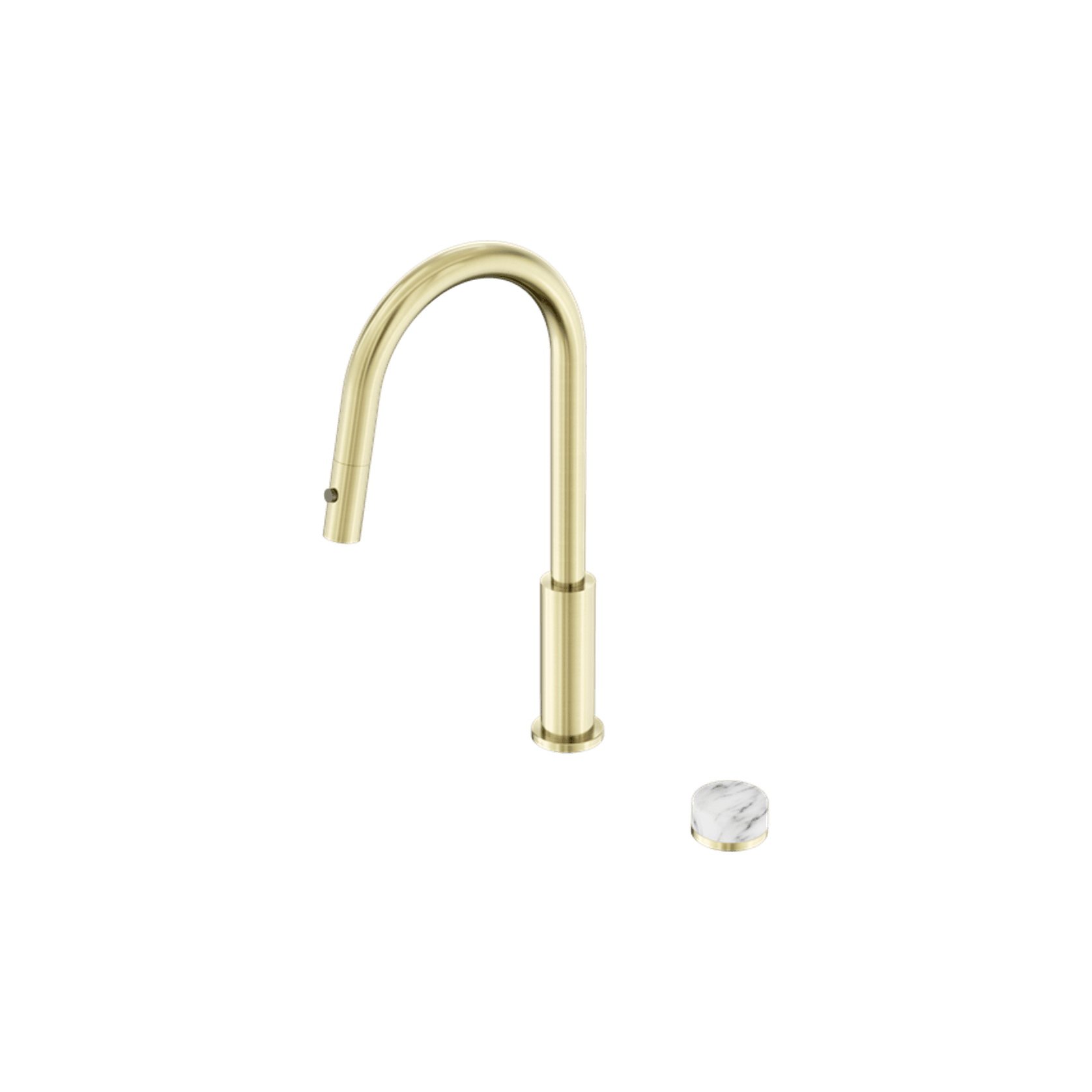 Serenity pull out kitchen Set Arabescato Corchia Handle Brushed Gold gallery detail image
