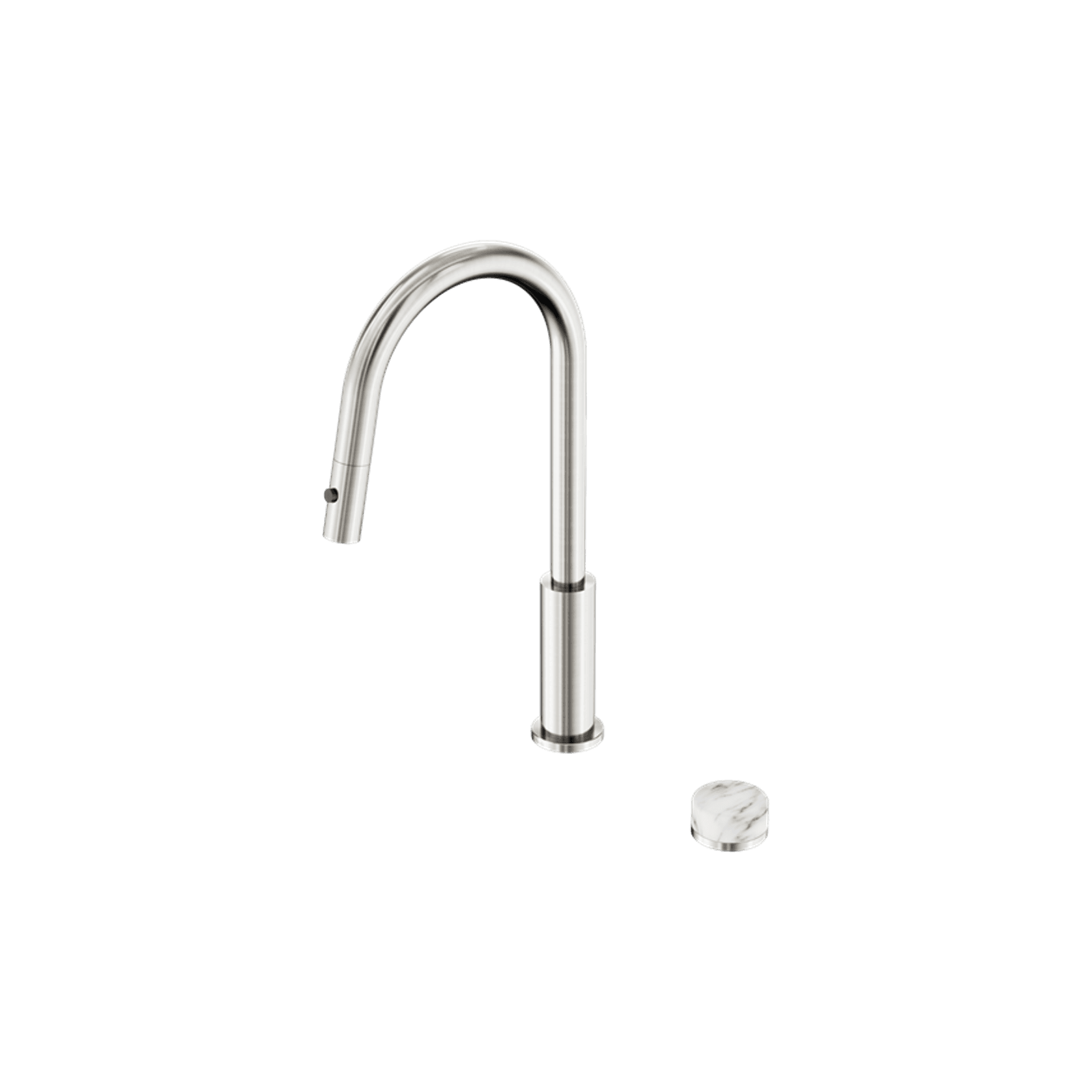 Serenity pull out kitchen Set Arabescato Corchia Handle Brushed Nickel gallery detail image