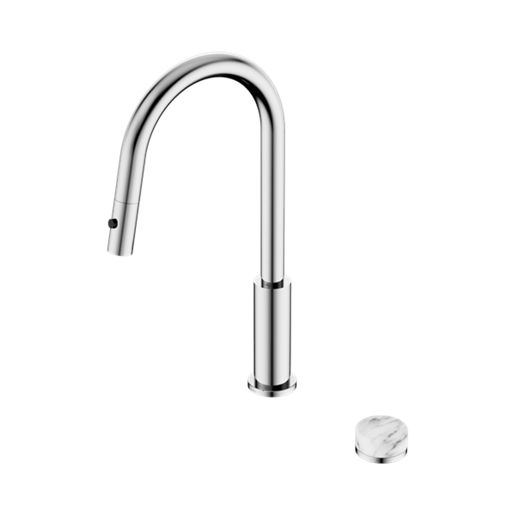 Serenity pull out kitchen Set Arabescato Corchia Handle Chrome gallery detail image
