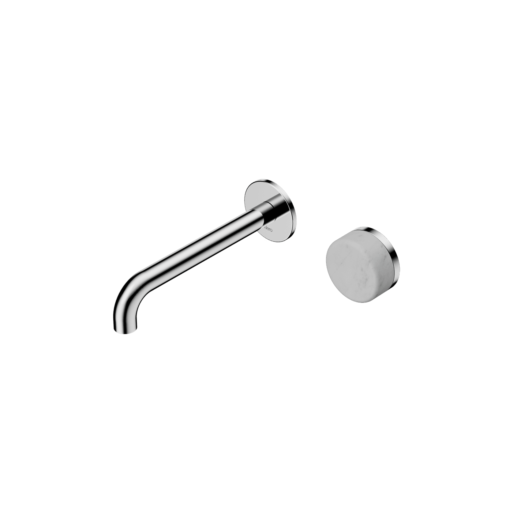 Serenity Wall Basin Mixer 185mm Spout Carrara Handle Chrome gallery detail image