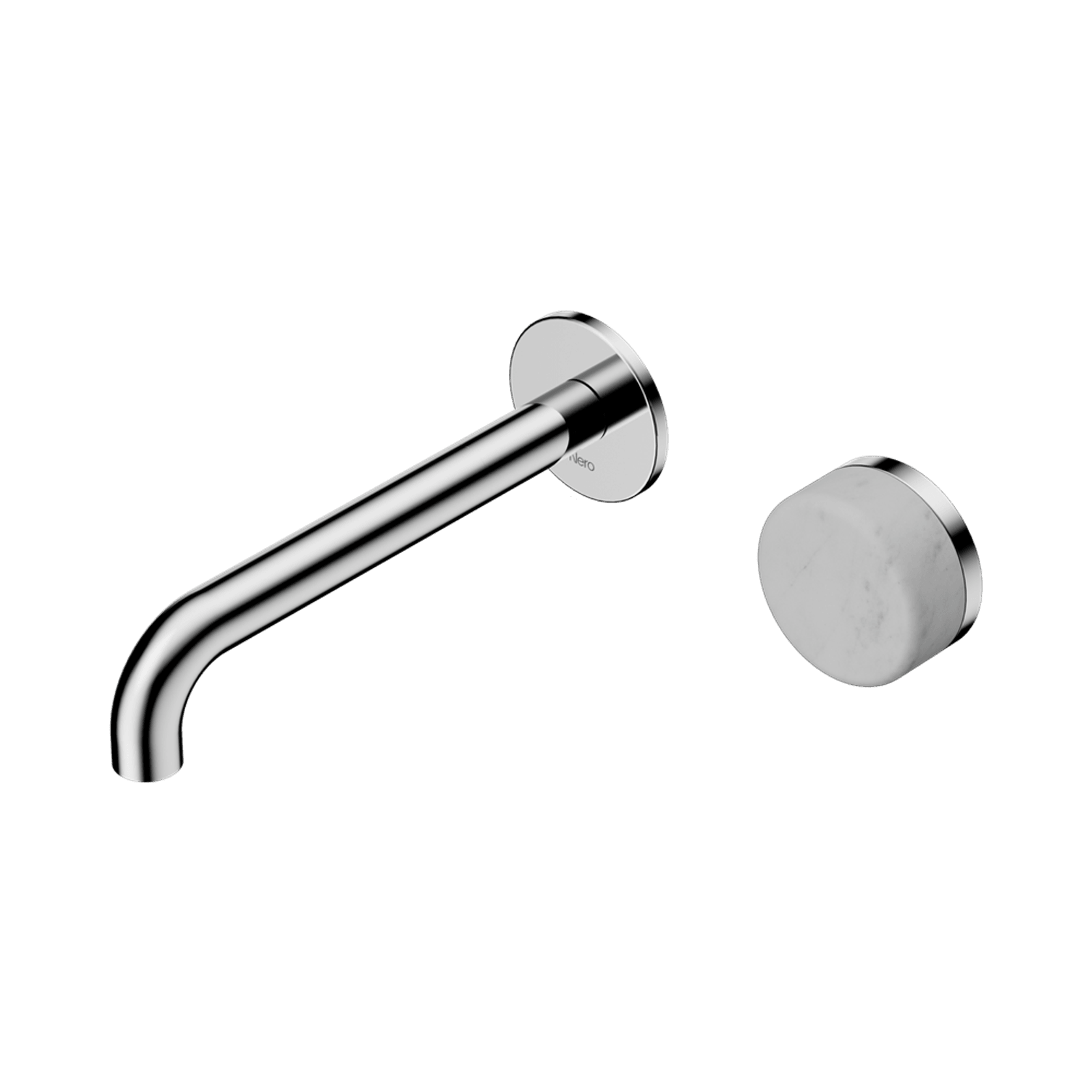 Serenity Wall Basin Mixer 185mm Spout Carrara Handle Chrome gallery detail image
