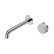 Serenity Wall Basin Mixer 185mm Spout Carrara Handle Chrome gallery detail image