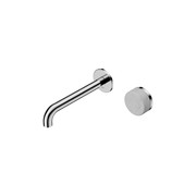 Serenity Wall Basin Mixer 185mm Spout Carrara Handle Chrome gallery detail image