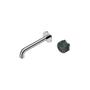 Serenity Wall Basin Mixer 185mm Spout Verde Alpi Handle Chrome gallery detail image