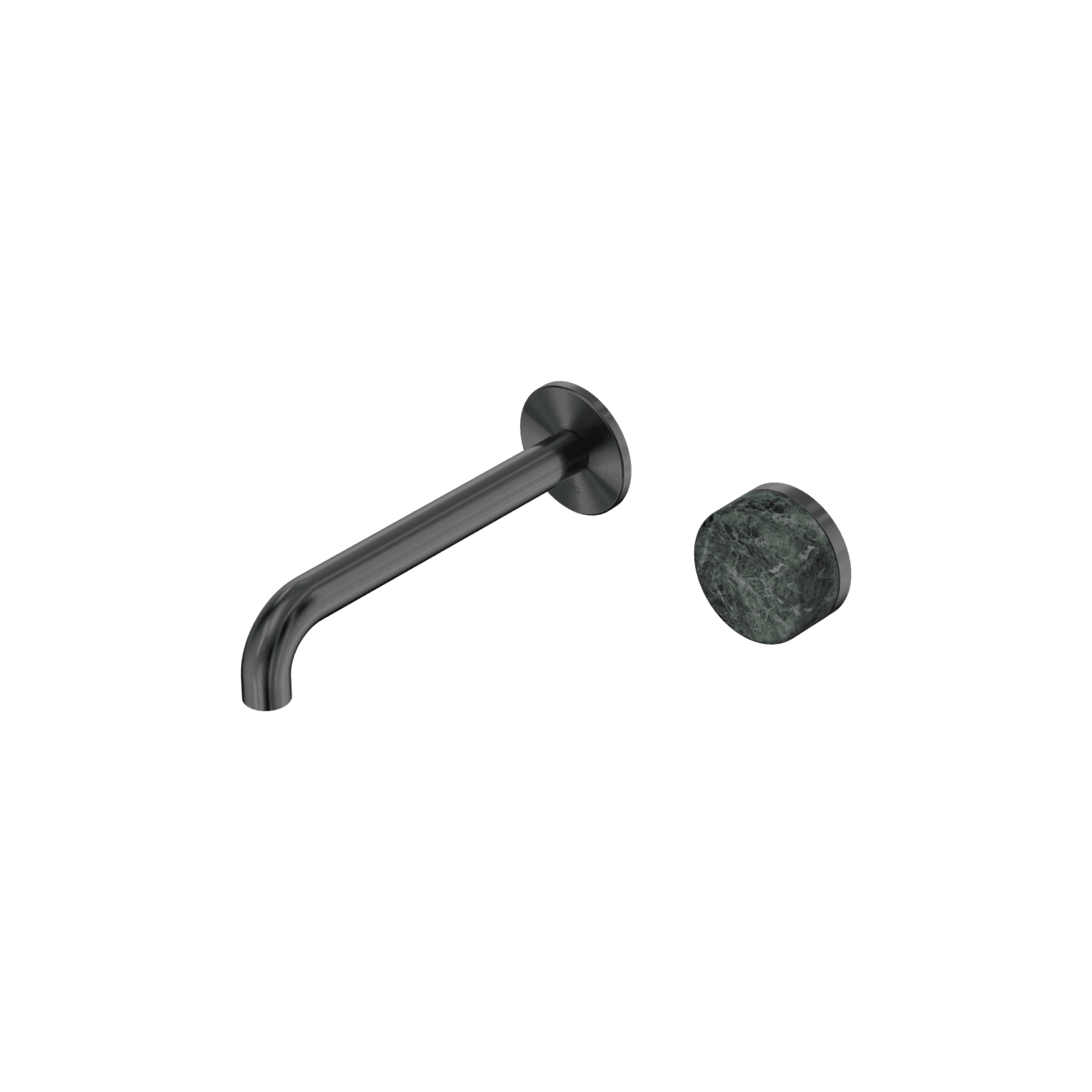 Serenity Wall Basin Mixer 220mm Spout Verde Alpi Handle Gun Metal gallery detail image