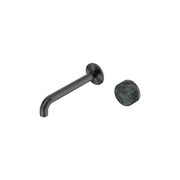 Serenity Wall Basin Mixer 160mm Spout Verde Alpi Handle Gun Metal gallery detail image